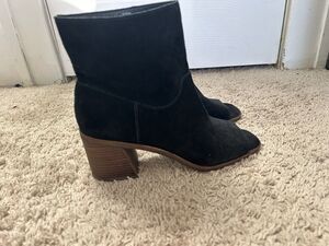 Lucky Brand Ryemi Peep Toe Ankle Boot, Women's Size 9 M, Black